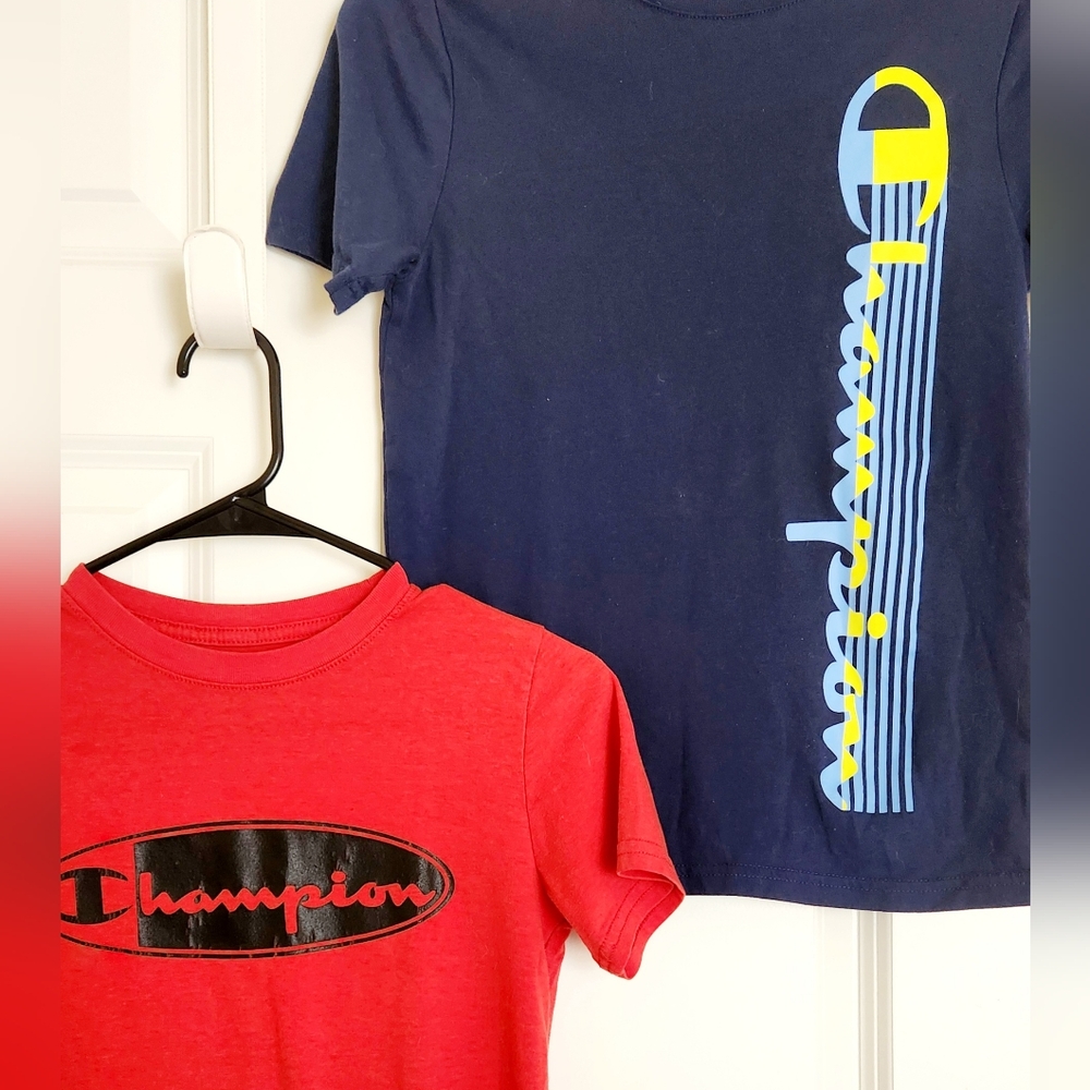Sale! Champion  Boys  Red and Blue T-Shirts. 10/12  Bundle (2)